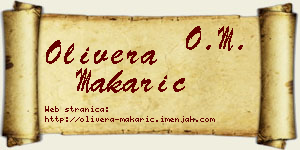 Olivera Makarić vizit kartica
